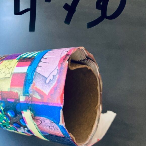 Vintage Multicolor Gift Wrapping Paper Roll - Picture 2 of 3